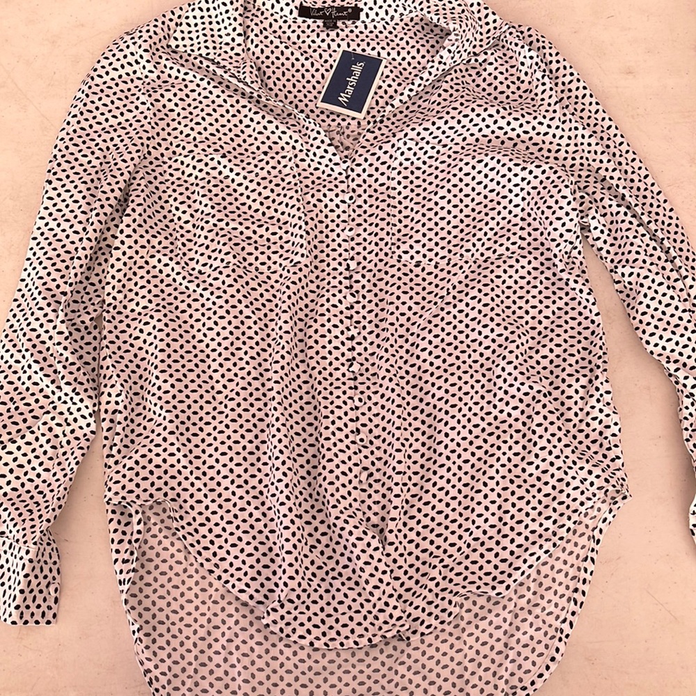 Black and White Blouse